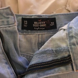 Hollister light wash jean shorts